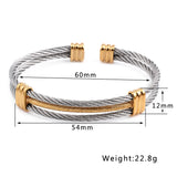 Colorful Titanium Steel Bracelet Stretch Stainless Steel Cable Bangles