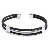 Colorful Titanium Steel Bracelet Stretch Stainless Steel Cable Bangles