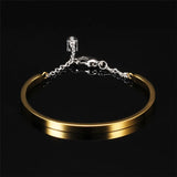 Crystal Bangels Bracelets for Women in 316L Stainless Steel