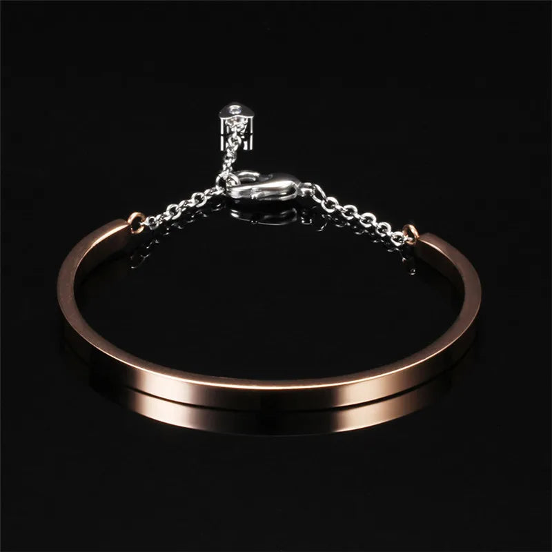 Crystal Bangels Bracelets for Women in 316L Stainless Steel