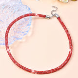 ZOSH Colorful Rhinestone Choker Necklace for Women