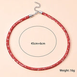 ZOSH Colorful Rhinestone Choker Necklace for Women
