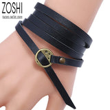 Brown Leather Bracelet Retro Multi-layer Charm Style Bracelet Boho Jewelry