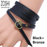 Brown Leather Bracelet Retro Multi-layer Charm Style Bracelet Boho Jewelry