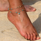 Bohemian Beads Anklets for Women Leg Ankle Charms Bracelet Beach Jewelry