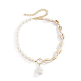 Bohemian Shell Necklace For Women Pearl Chokers Necklace