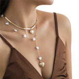 Multilayers Pearl Necklace Bridal Wedding P