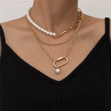 Multilayers Pearl Necklace Bridal Wedding P