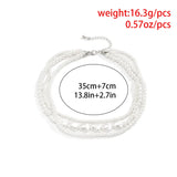 Multilayers Pearl Necklace Bridal Wedding P