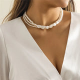 Multilayers Pearl Necklace Bridal Wedding P