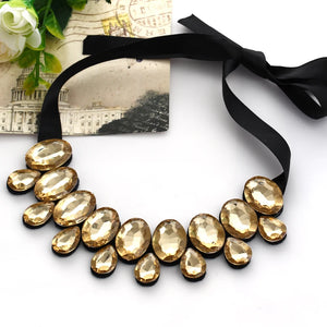 Rhinestone Choker Necklace for Women Statement Jewelry
