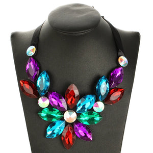Rhinestone Choker Necklace for Women Statement Jewelry