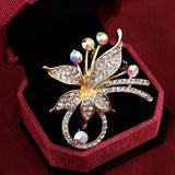Crystal Pearl Flower Brooch Wedding Accessories
