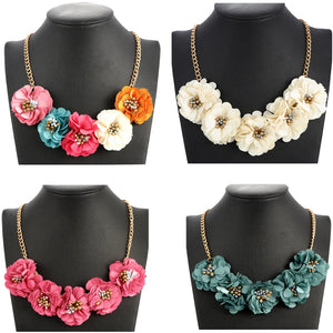 Maxi Necklace Chains Statement Necklaces & Pendants Flower Necklace For Women