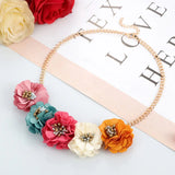 Maxi Necklace Chains Statement Necklaces & Pendants Flower Necklace For Women
