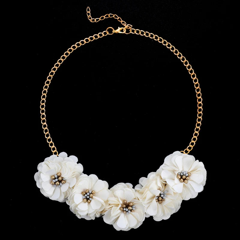 Maxi Necklace Chains Statement Necklaces & Pendants Flower Necklace For Women
