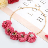 Maxi Necklace Chains Statement Necklaces & Pendants Flower Necklace For Women