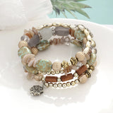 Vintage Multilayer Beads Charm Bracelet for Women