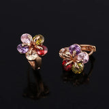 Multicolor Zircon Circle Earring for Women Small Hoop Earrings