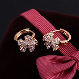 Multicolor Zircon Circle Earring for Women Small Hoop Earrings