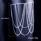 Boho Rhinestone Leg Chains for Women Sexy Body Chain Leg Thigh Jewelry