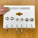 ZOVOLI Silver Snake Drop Earrings Set For Women Geometric Tassel Dangle Earrings