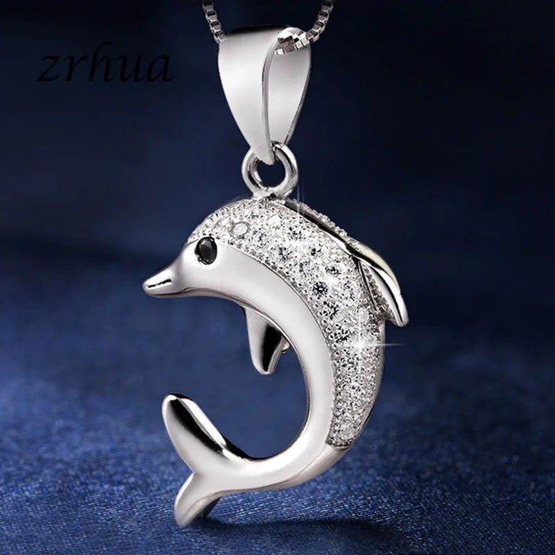 Europe Women Dolphin Pendant Necklace