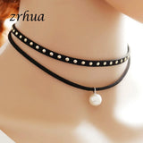 Rainbow Heart Choker Charms Necklace Pendant for Women