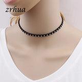 Rainbow Heart Choker Charms Necklace Pendant for Women