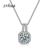 ZRHUA Silver Zircon Necklace for Women CZ Wedding Choker Necklace