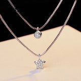 ZRHUA Silver Zircon Necklace for Women CZ Wedding Choker Necklace