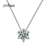 ZRHUA Silver Zircon Necklace for Women CZ Wedding Choker Necklace