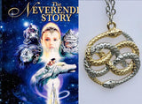 Vintage Steampunk Two Snake Necklace Auryn Pendant