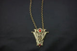 Vintage Twilight Moon Peaks Tower Clock Pendant Necklace Women Jewelry