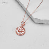 S925 Sterling Silver Eight-Pointed Star Compass Necklace for Women