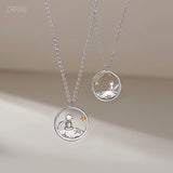 925 Silver Prince Fox Necklace Anniversary Gift