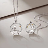 925 Silver Prince Fox Necklace Anniversary Gift