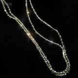 Gypsophila Sparkling Collar Collarbone Necklace Vintage Women Chain