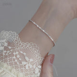 Gypsophila Sparkling Collar Collarbone Necklace Vintage Women Chain
