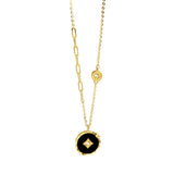 S925 Coin Pendant Necklace 14K Plated