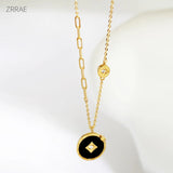 S925 Coin Pendant Necklace 14K Plated
