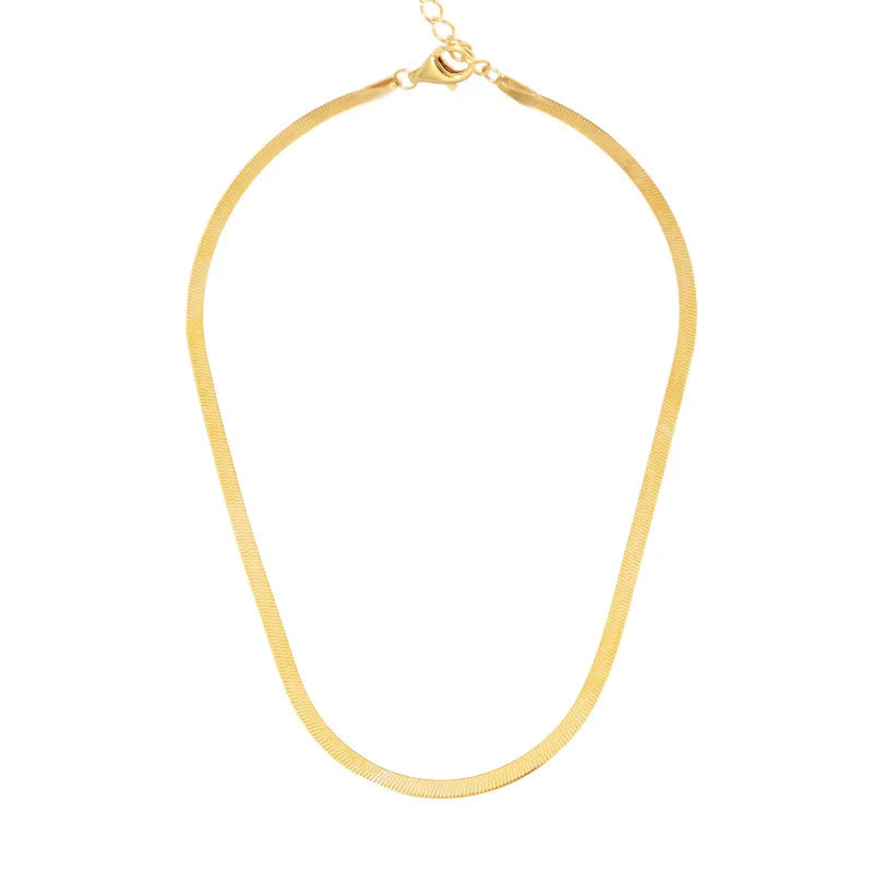 S925 Snake Bone Blade Necklace 14K Plating Women's INS Business Niche