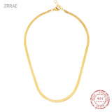 S925 Snake Bone Blade Necklace 14K Plating Women's INS Business Niche