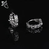 Gothic Punk Steel Hoop Earrings Men Women Rock Vintage Skull Star Circle