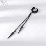 Stainless Steel Punk Cross Hoop Earrings Gothic Style