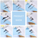 Stainless Steel Punk Cross Hoop Earrings Gothic Style