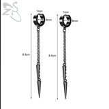 Stainless Steel Punk Cross Hoop Earrings Gothic Style