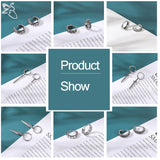 Punk Rock Skull Round Earrings 316L Stainless Steel Ear Ring
