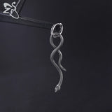 Punk Snake Pendant Hoop Earring Skull Cross Round Vintage Ear Jewelry
