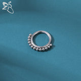 316L SS Nose Ring CZ Crystal Septum Clicker 16G Ear Tragus Cartilage